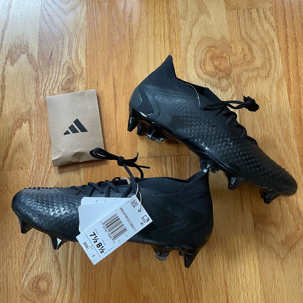 Adidas predator Accuracy 1.0 BLACKOUT sg soft ground Soccer Cleats studs